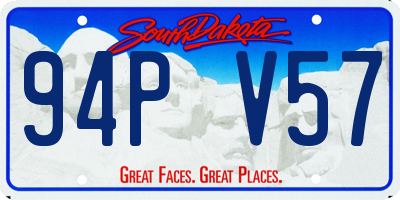 SD license plate 94PV57