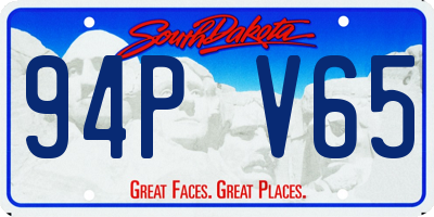SD license plate 94PV65