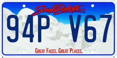 SD license plate 94PV67