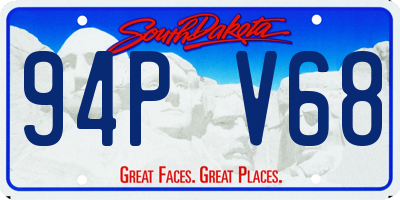 SD license plate 94PV68