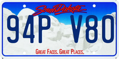 SD license plate 94PV80