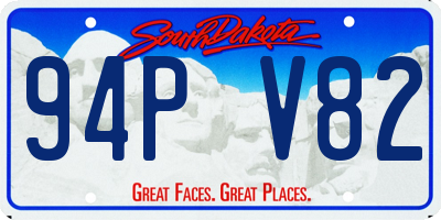 SD license plate 94PV82