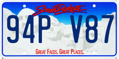 SD license plate 94PV87