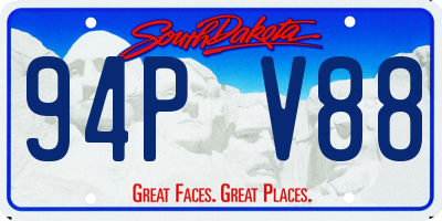 SD license plate 94PV88