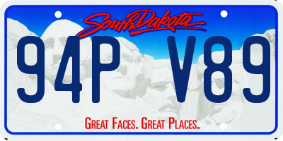 SD license plate 94PV89