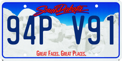 SD license plate 94PV91