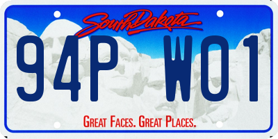 SD license plate 94PW01