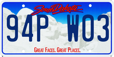 SD license plate 94PW03