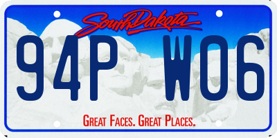 SD license plate 94PW06
