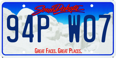 SD license plate 94PW07