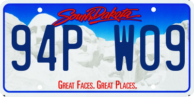 SD license plate 94PW09