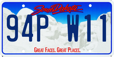 SD license plate 94PW11