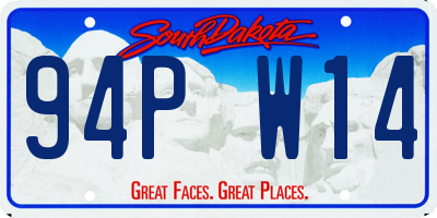 SD license plate 94PW14