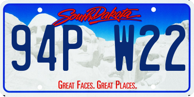 SD license plate 94PW22