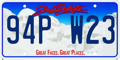 SD license plate 94PW23