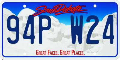SD license plate 94PW24