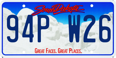 SD license plate 94PW26