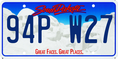 SD license plate 94PW27