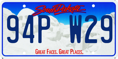 SD license plate 94PW29