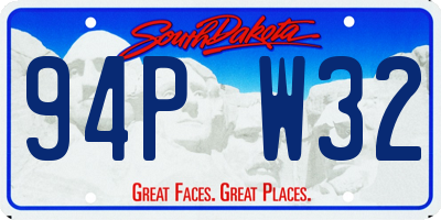 SD license plate 94PW32