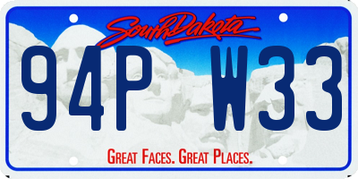 SD license plate 94PW33