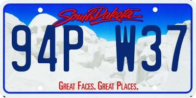 SD license plate 94PW37