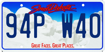 SD license plate 94PW40