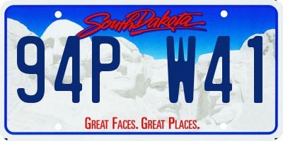 SD license plate 94PW41