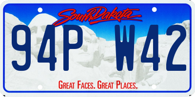 SD license plate 94PW42