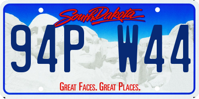 SD license plate 94PW44