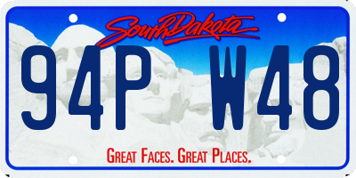 SD license plate 94PW48