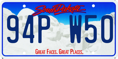 SD license plate 94PW50