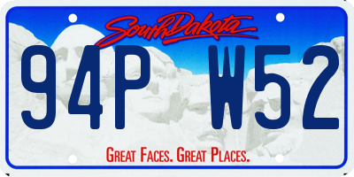 SD license plate 94PW52