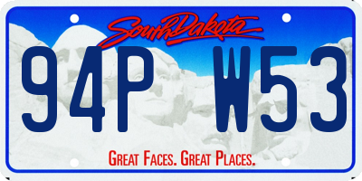 SD license plate 94PW53