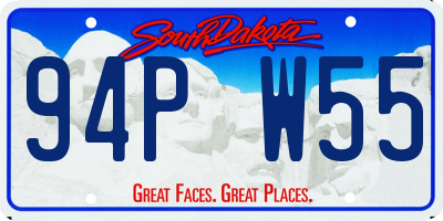 SD license plate 94PW55