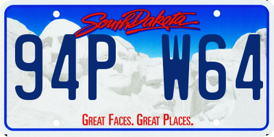 SD license plate 94PW64