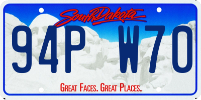 SD license plate 94PW70