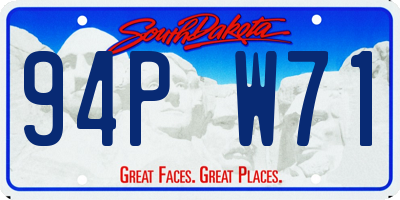 SD license plate 94PW71