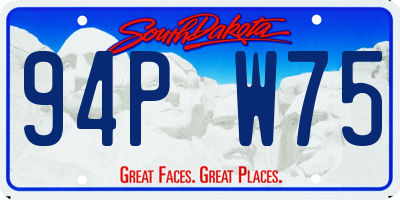 SD license plate 94PW75