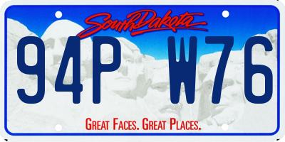 SD license plate 94PW76