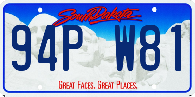 SD license plate 94PW81