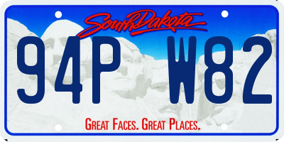SD license plate 94PW82