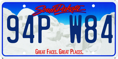 SD license plate 94PW84