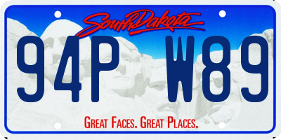 SD license plate 94PW89