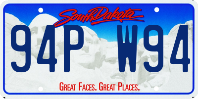 SD license plate 94PW94