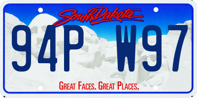 SD license plate 94PW97