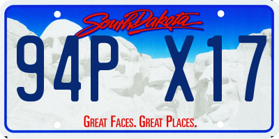 SD license plate 94PX17