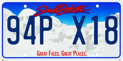 SD license plate 94PX18