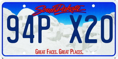 SD license plate 94PX20
