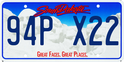 SD license plate 94PX22